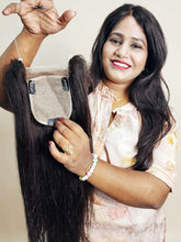 T-Shape Hair Topper with Natural Hairline & Baby Hair | Full Coverage Long Human Hair Topper