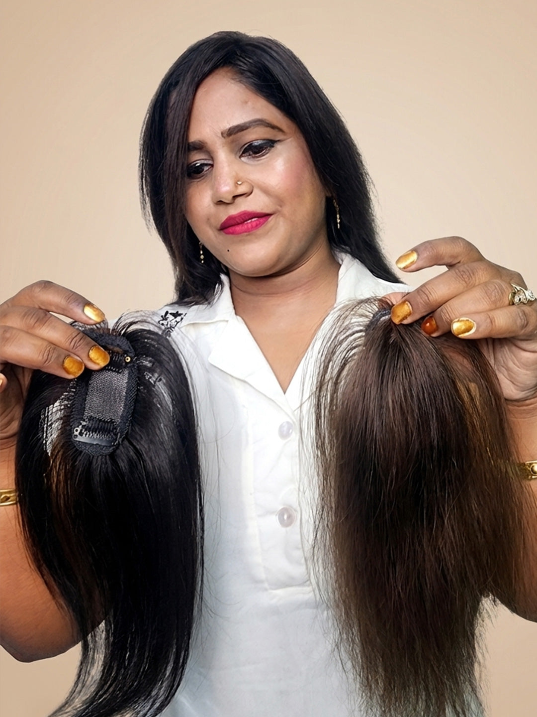 Mini Hair Topper| 100% Human Hair | Natural Scalp Coverage for Women